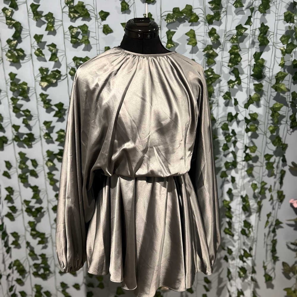 Elegant unique silk mini dress